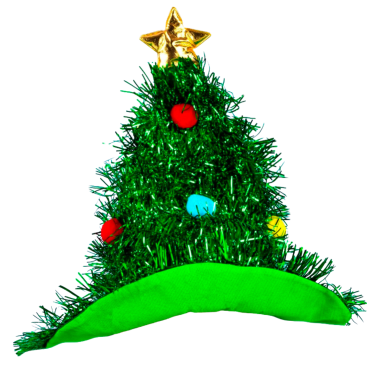 Новорічна шапка Ялинка з іграшками 45 см - Купити