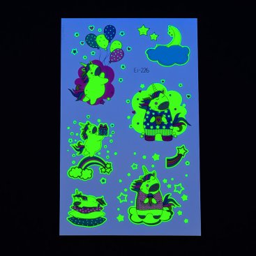 Дитячі сяючі татуювання Єдинороги EI-226 - Купити