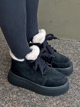 Модні теплі черевики з натуральної замші INNOE 777562-1 Чорний