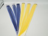 Пасма для волосся на гребінці. Жовто-блакитні