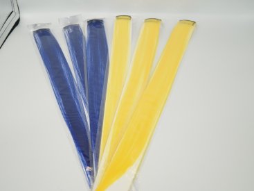 Пасма для волосся на гребінці. Жовто-блакитні - Купити