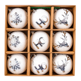 Ялинкові кульки зимова казка 7 см, 9 шт., набір