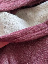 Плаття-худі міді з турецької тринитки з люрексом і начосом INNOE 270587-1 Бордовий