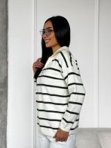 Стильний трикотажний светр у смужку INNOE 300064-1 Чорний