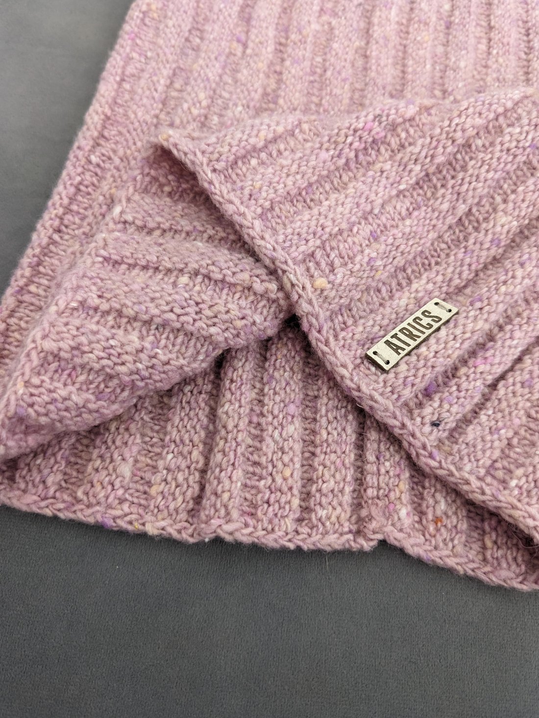 Молодіжний модний в’язаний бафф INNOE 950642-1 Рожевий