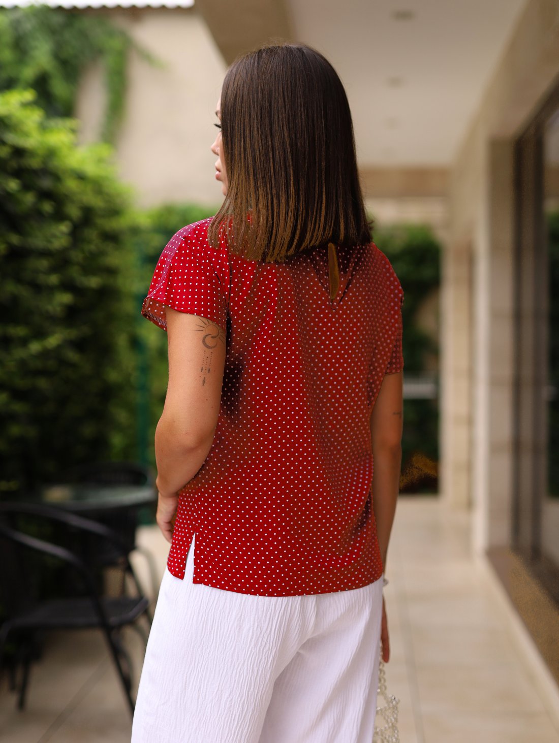 Блузка-футболка INNOE 55008-24 Винний червоний