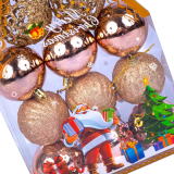 Ялинкові кульки яскравий феєрверк 5 см, 12 шт., набір - Pobut