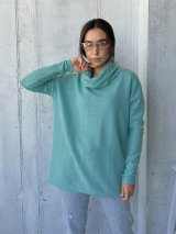 Туніка з трикотажу джерсі 230222-3 Бірюзовий