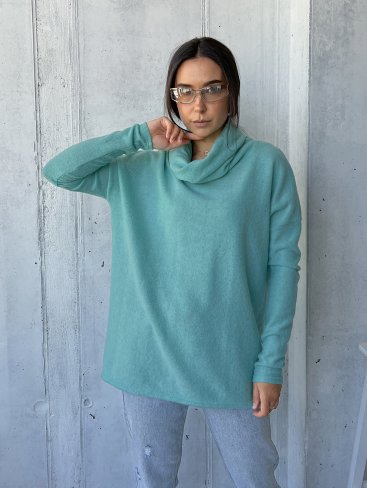 Туніка з трикотажу джерсі 230222-3 Бірюзовий - Купити