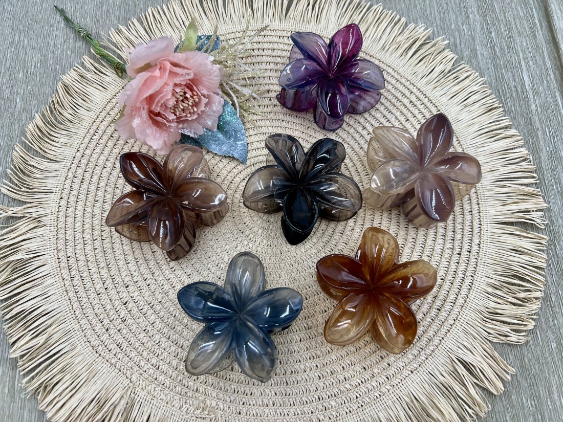 Краби для волосся Мокко, глянець. 7.5 см