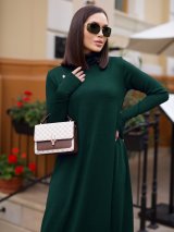 Сукня максі з ангори INNOE 270384-11 Темно-зелений - Innoe
