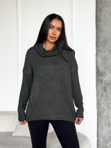 Жіноча туніка з легкої ангори з люрексовим напиленням 230222-3 Чорний