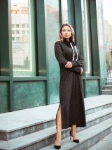 Сукня в стильний принт INNOE 270395-15 Темно-сірий