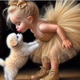 Девочка и щенок 40х50 оптом, фото 315561