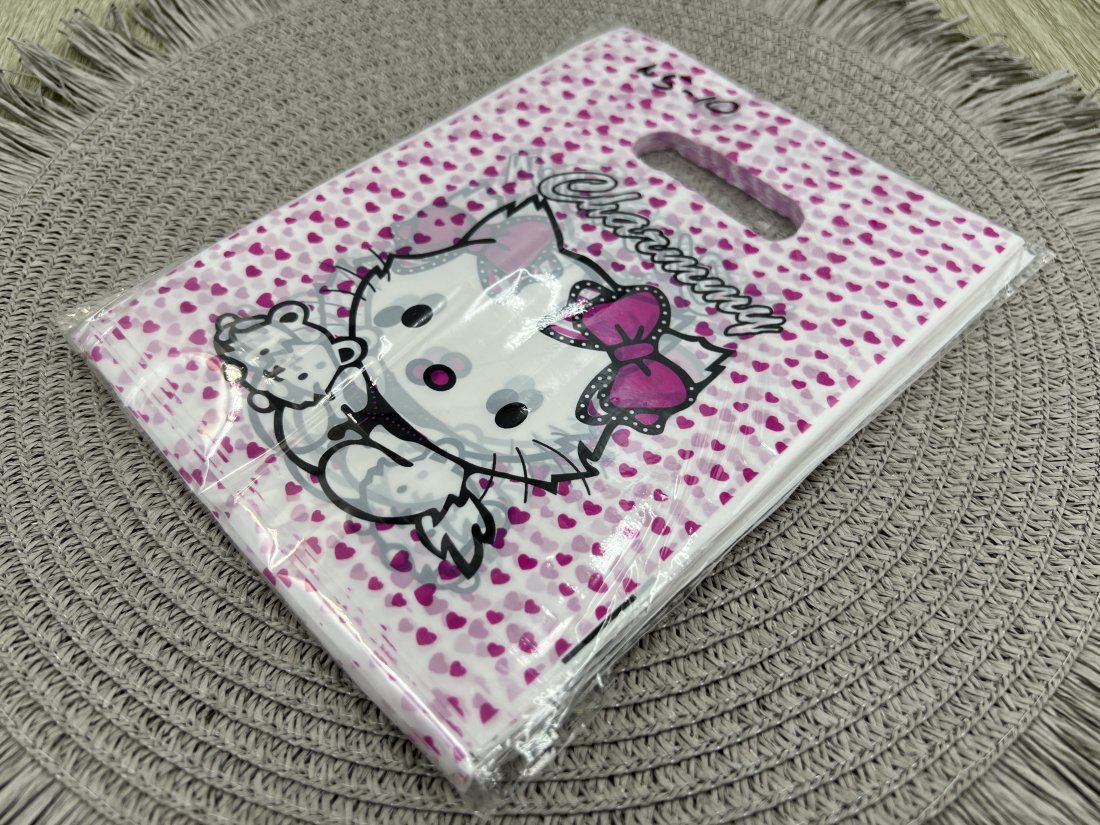Пакети подарункові целофанові. 15*20 Kitty