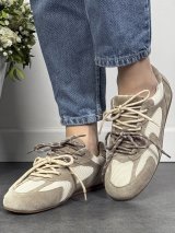 Жіночі кросівки з натуральної замші та текстильної мембрани INNOE 777570-2 Бежевий - Innoe