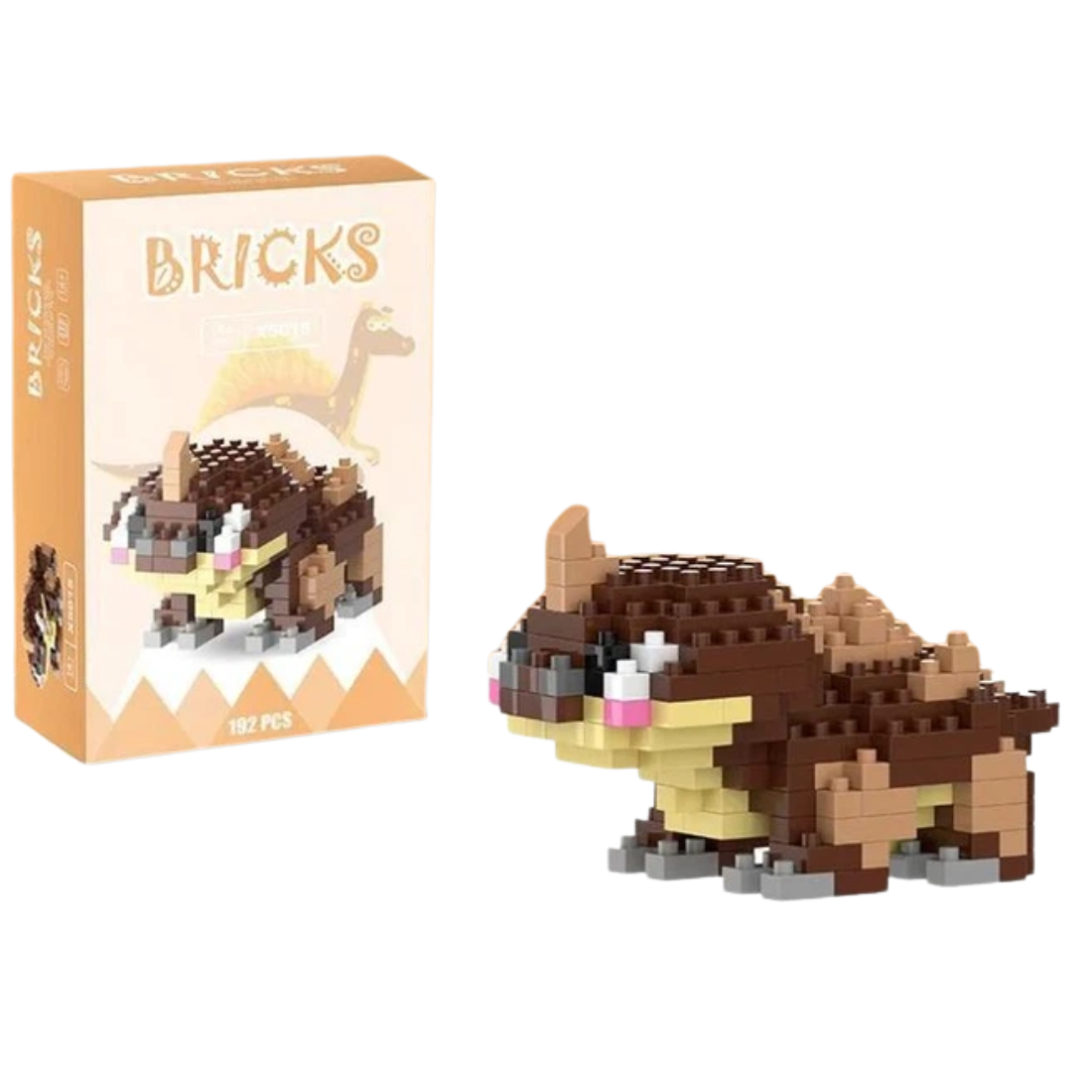 Конструктор BRICKS ДИНОЗАВРИК КОРИЧНЕВИЙ