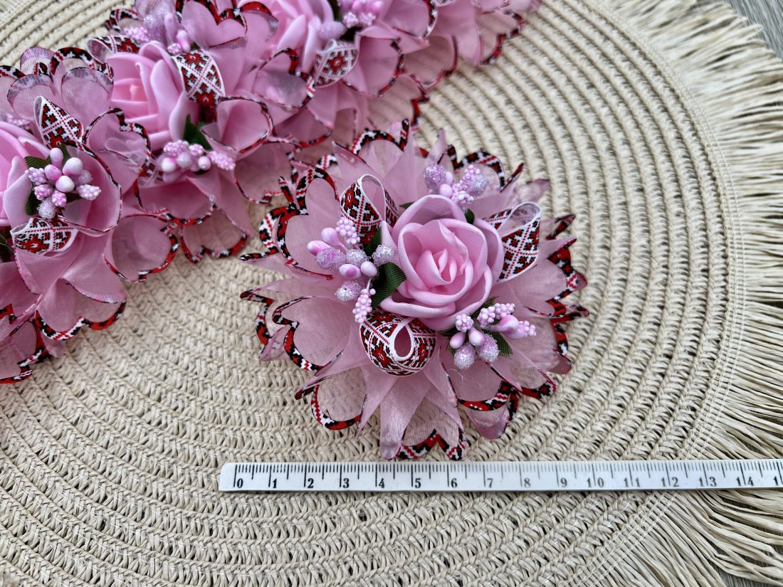 Бантики на Резинці рожевий - Кристалік