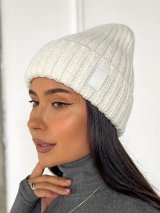 Тепла Зимова Класика – шапка з відворотом INNOE 950234-1 Білий - Innoe