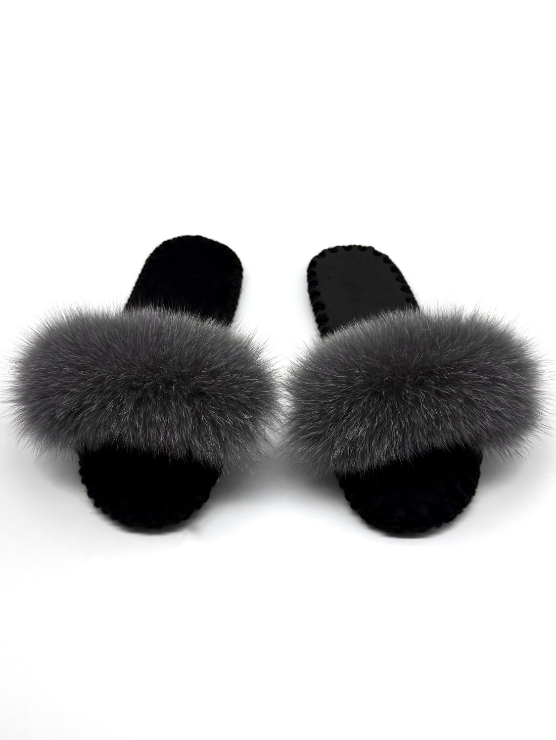 Жіночі домашні капці Пухнастики Family Story з опушкою сірого кольору