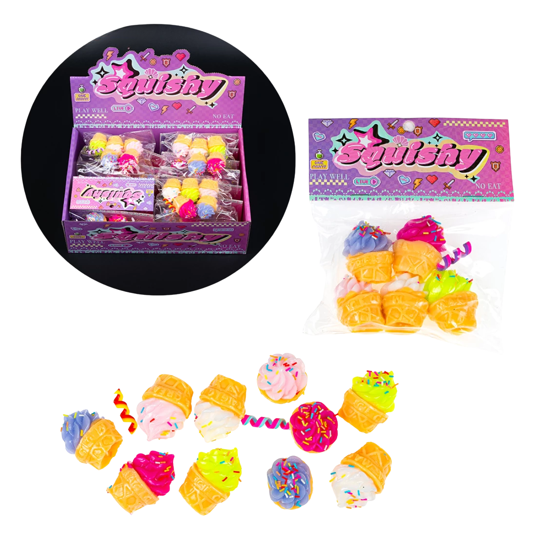 Іграшки антистрес Тістечка 45 см, 95 г