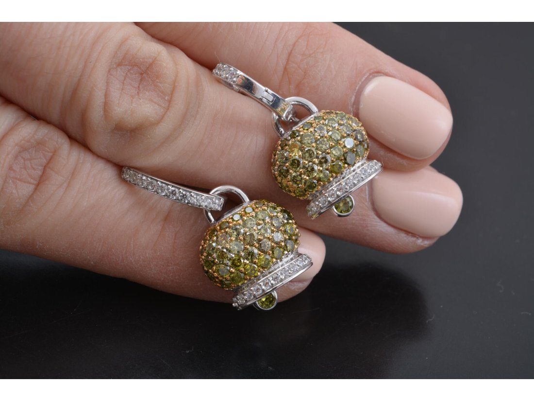 Сережки дзвіночки у стилі Chantecler, жовте золото