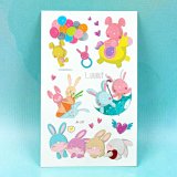 Дитячі перекладні татуювання Зайці JN-337