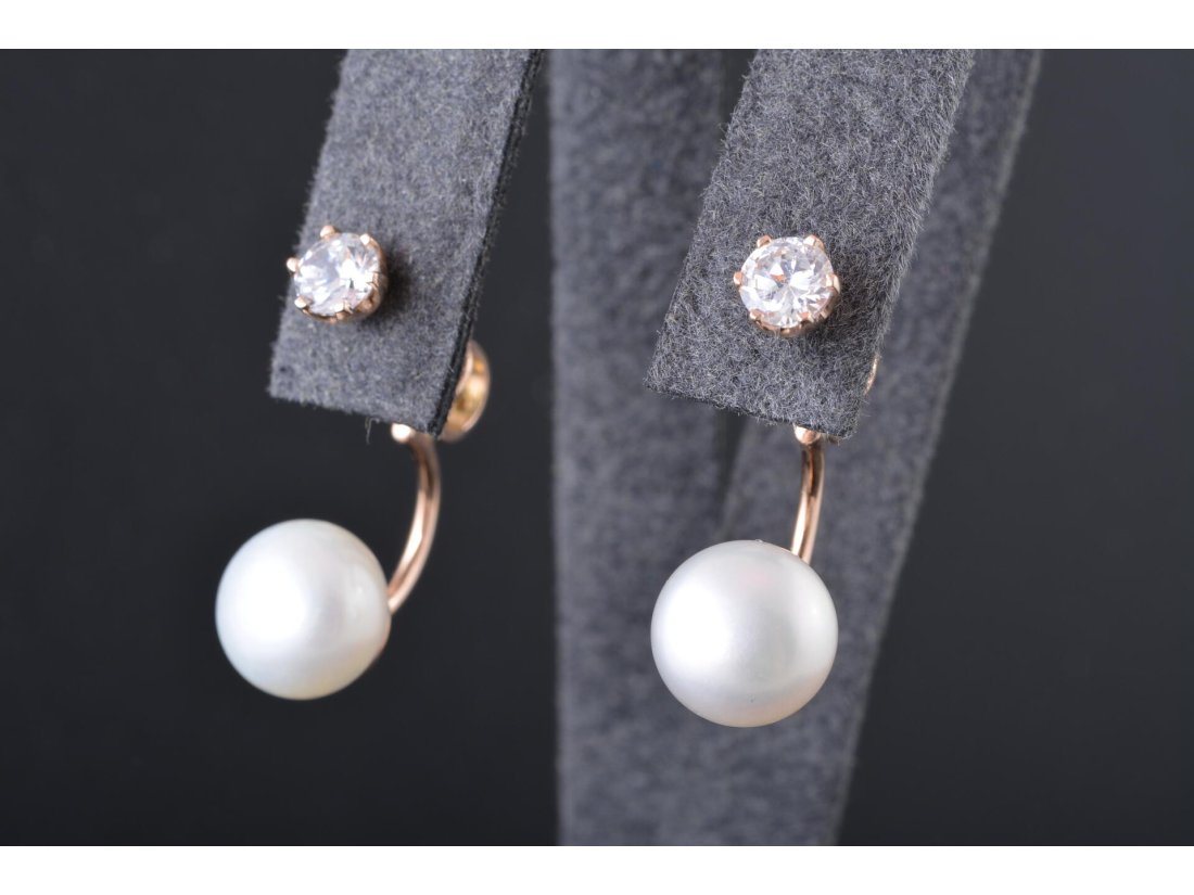 Сережки &quot;Матрьошки&quot; із перлинами