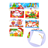 Новорічні листівки підвіски Свято 10*6,5 см., 144 штуки