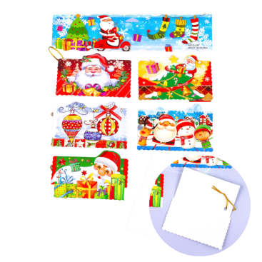 Новорічні листівки підвіски Свято 10*6,5 см., 144 штуки - Купити