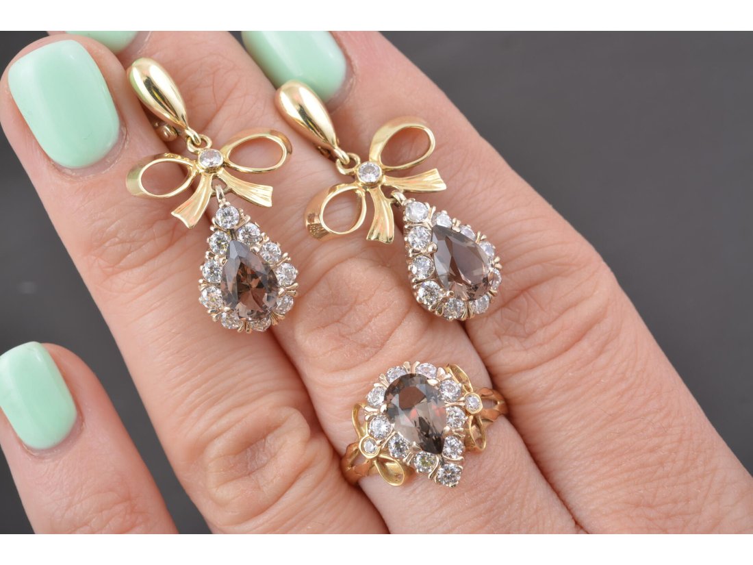 Гарнітур із раух-топазом - Багира