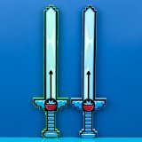 Піксельний меч Майнкрафт світиться, звуковий - Pobut