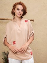 Лляна блуза з вишивкою-символом 5550199-1 - Innoe
