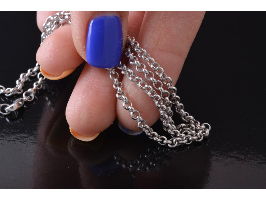 Ланцюжок срібний у стилі Chopard. Ручне плетіння - Купити