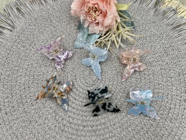 Краби для волосся метелик. Французький пластик. 4,5cм. - Купити