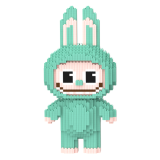 Конструктор Magic Blocks Лабубу Висота 30 см Зелений