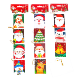 Новорічні листівки підвіски Новий Рік 7*5 см., 192 шт