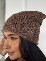 Жіночий демісезонний комплект — шапка та бафф INNOE 950065-1 Капучино