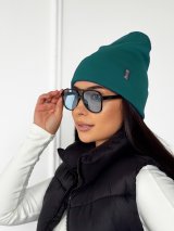 Модна подвійна жіноча шапка INNOE 950118-1 Темно-зелений - Innoe