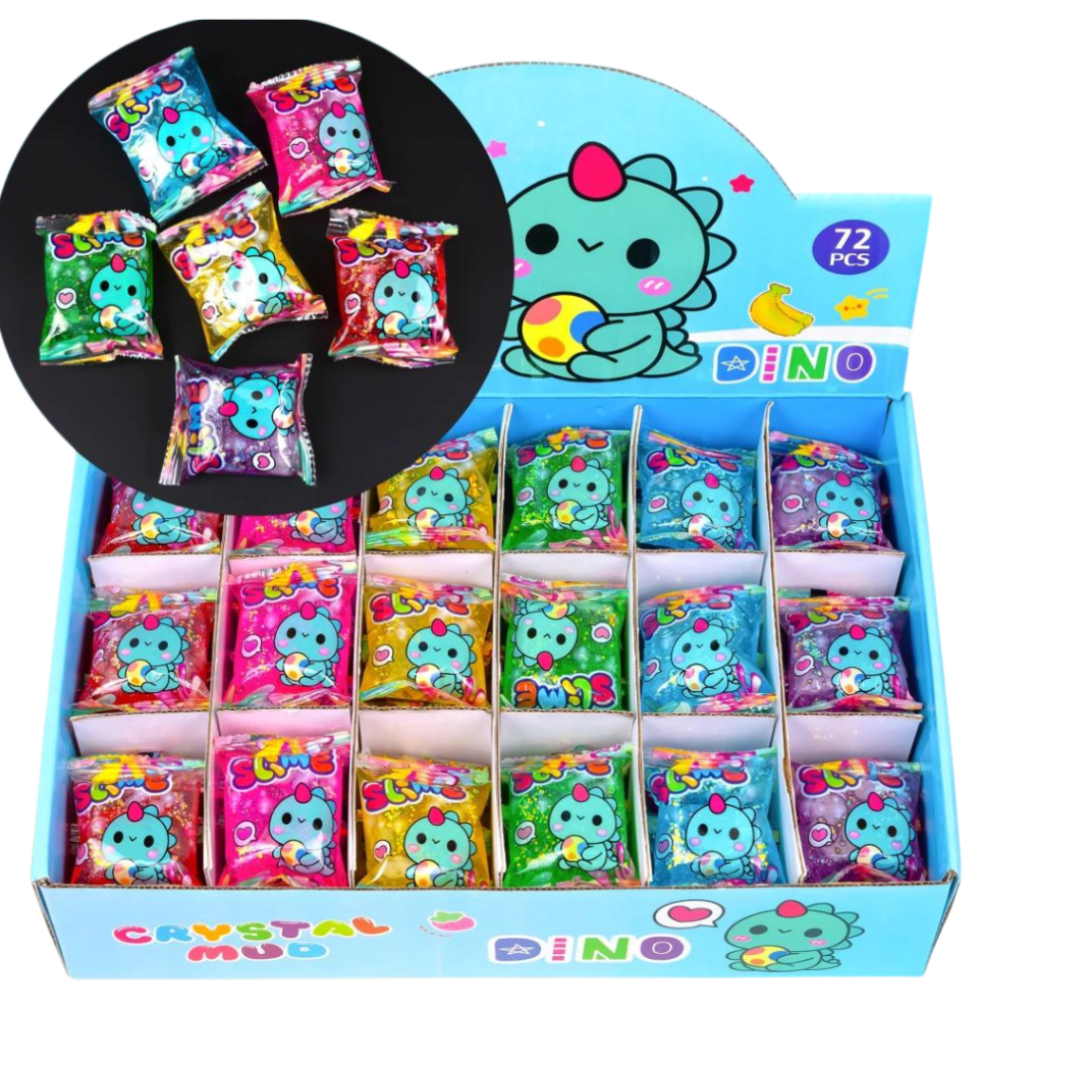 Слайм у пакетах Діно 6 см