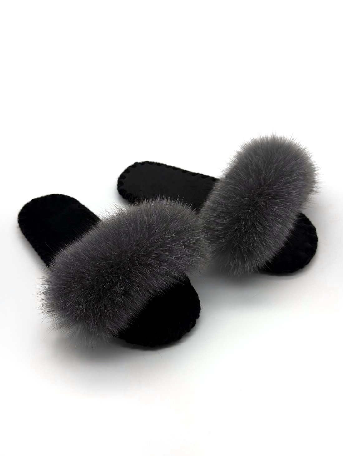 Жіночі домашні капці Пухнастики Family Story з опушкою сірого кольору