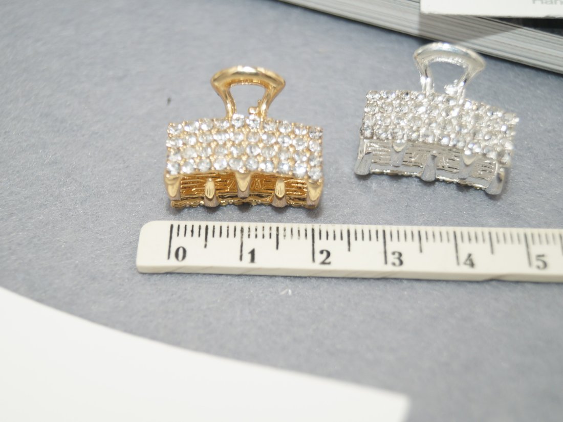 Металеві краби для волосся. 2,2 см. - Кристалік