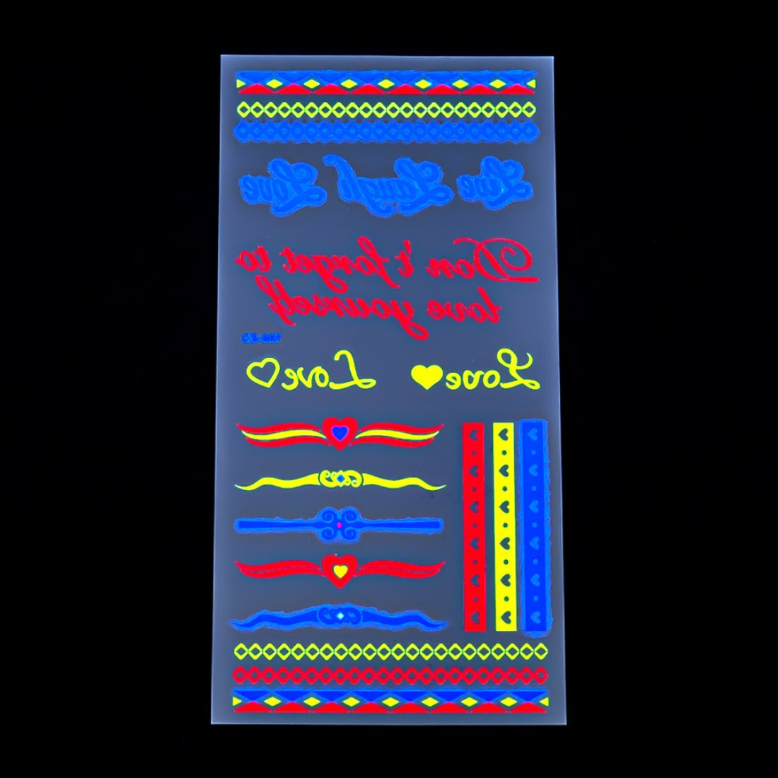 Неонові татуювання Написи 21 см