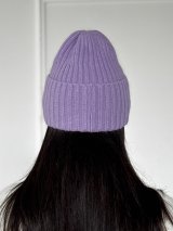Стильна жіноча шапка рельєфної в'язки INNOE 950868-1 Лавандовий