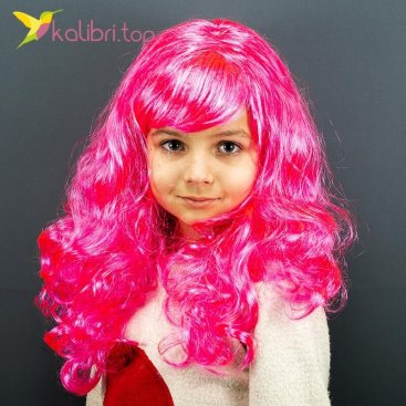 Купити Карнавальна перука Кудряшка рожева 4458 оптом фото 07