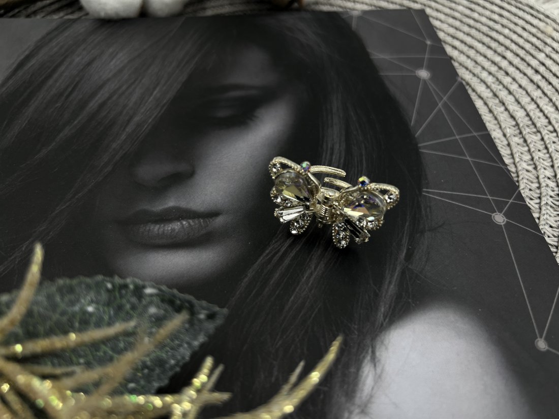 Металеві краби для волосся. 4 см. Метелики золоті - Купити