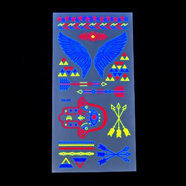 Неонові татуювання Крила 21 см - Купити