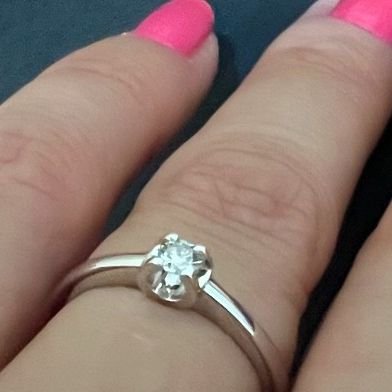 Каблучка з діамантом - Фото2 Каблучка з діамантом - Багира