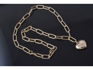 Кольє із діамантами "Серце" - Фото Кольє із діамантами "Серце" - Купити