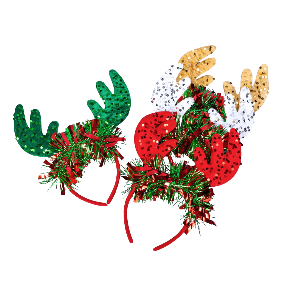 Новорічний обруч веселий олень 27 см